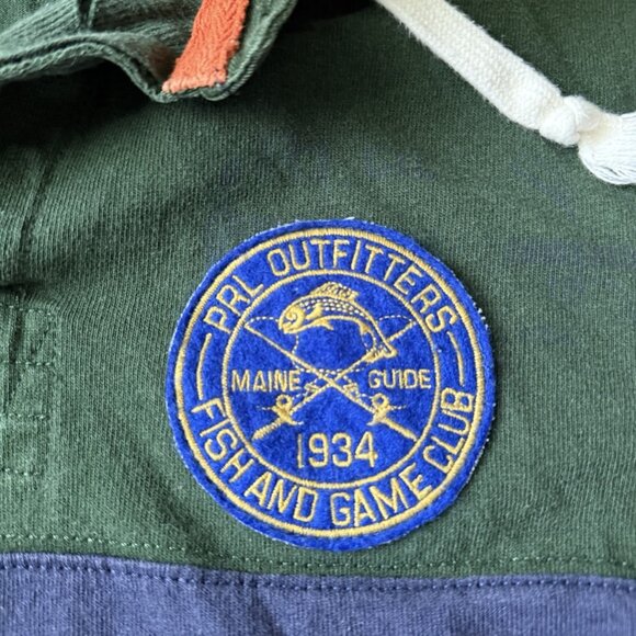 Vintage Polo Ralph Lauren Outfitters Fish & Game Club Rugby Hoodie Men’s Sz M - Picture 5 of 7